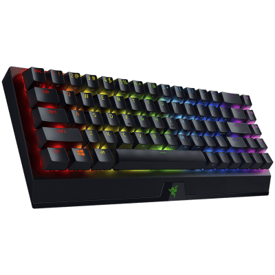 Razer BlackWidow V3 Mini HyperSpeed - Wireless Mechanical Gaming Keyboard (Green Switch) Phantom Edition - 65%, 80 million keystroke lifespan, 1000 Hz Ultrapolling, Aluminum construction