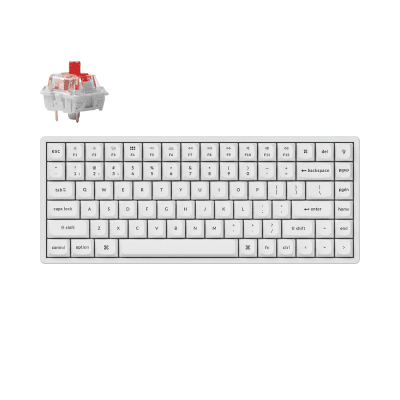 Keychron K2 Pro White QMK/VIA Hot-Swappable K Pro Red Switch, RGB Backlight Plastic Frame