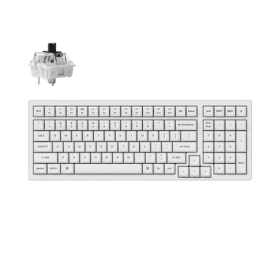 Keychron K4 Pro White Hot-Swappable Full-Size K Pro Brown Switch White LED