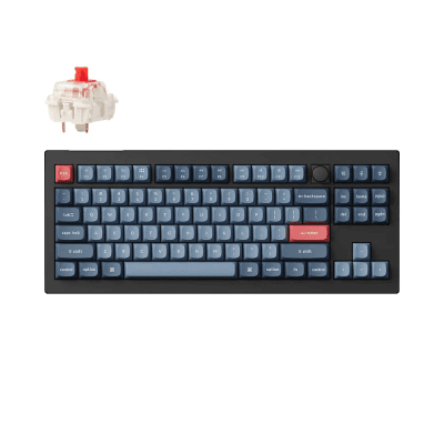 Keychron V3 Max QMK, Carbon Black, Gateron Jupiter Red Switch, RGB Backlight