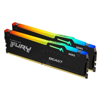 Памет Kingston FURY Beast Black RGB 32GB (2x16GB) DDR5 6000MHz CL30 - AMD Expo