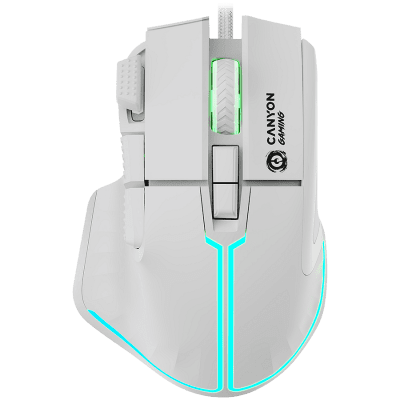 Мишка CANYON Fortnax GM-636, White, с кабел