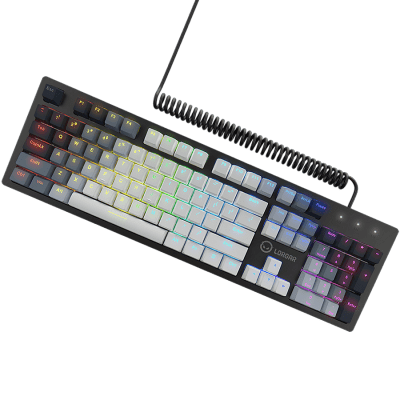 LORGAR Azar 514, Wired mechanical gaming keyboard, RGB backlight, 1680000 colour variations, 18 modes, keys number: 104, 50M clicks, linear dream switches, spring cable up to 3.4m, ABS