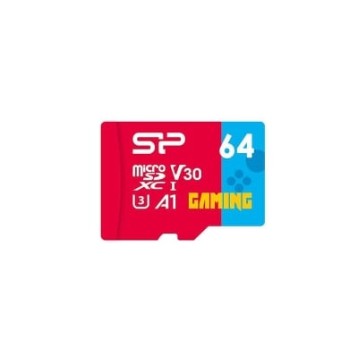 Silicon Power Superior Gaming 64GB, microSDHC/SDXC, Class 10, A1, V30, UHS-I U3, SD Adapter