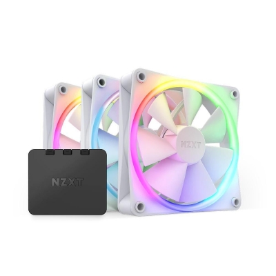 NZXT F120 RGB White 3 Pack + NZXT RGB Controller