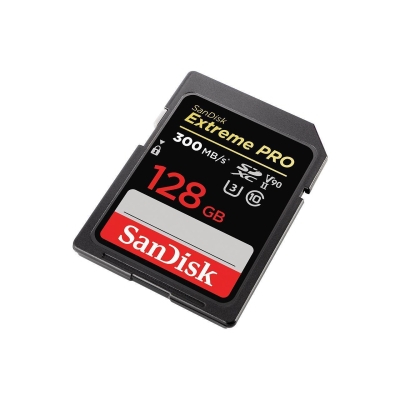 SANDISK Extreme PRO SDXC, 128GB, UHS-II, Up to 300 MB/s