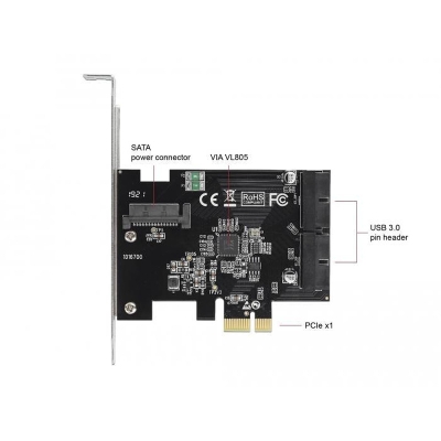 Delock, PCI Express x1 to USB 3.0 Pin Header