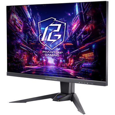 Монитор Asrock Gaming Monitor, 27 inch QHD(2560x1440) IPS, 180Hz, 99% sRGB, 1000:1, 16:9, 400 cd/m², 178º/178º, 1ms (MPRT), AMD FreeSync, Flicker-free, Height, Swivel, Tilt, 2x 2W Speakers, 2x HDMI 2.0,