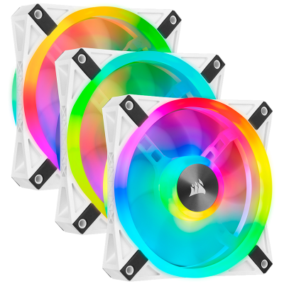 Corsair fanQL Series QL120 RGB LED, 3x 120mm, Lighting Node CORE, white