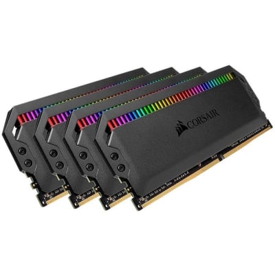 Памет Corsair DDR4, 3200MHz 32GB 4x8GB Dimm, Unbuffered, 16-18-18-36, XMP 2.0, DOMINATOR PLATINUM RGB Black Heatspreaders, RGB LED, 1.35V, EAN:0840006607397