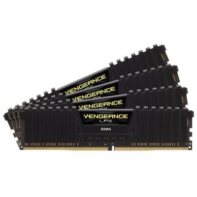 Памет CORSAIR Vengeance LPX 32GB Kit (4X8GB) PC4-25600 DDR4 3200MHz non-ECC Unbuffered CL16 (16-18-18-36) 288-Pin DIMM 1.35V