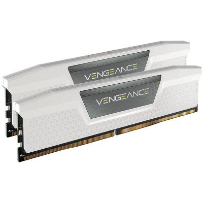 Памет Corsair DDR5, 5600MT/s 32GB 2x16GB DIMM, Unbuffered, 36-36-36-76, Std PMIC, XMP 3.0, VENGEANCE DDR5 White Heatspreader, Black PCB, 1.25V