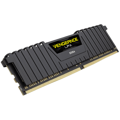 Памет Corsair DDR4, 3200MHz 8GB 1x8GB DIMM, Unbuffered, 16-18-18-36, SPD base 2666, XMP 2.0, Vengeance LPX Black Heatspreader, Black PCB, 1.35V, for Ryzen/AM4, EAN:0840006629603