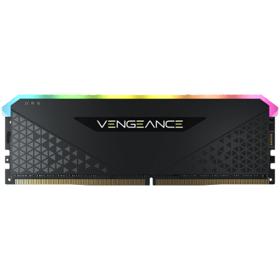 Памет Corsair DDR4, 3200MHz 16GB 1x16GB Dimm, Unbuffered, 16-20-20-38, XMP 2.0, Vengeance RGB RS, RGB LED, Black PCB