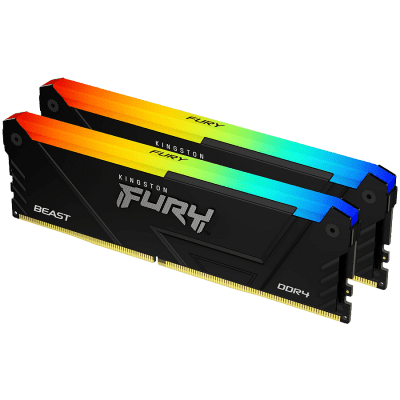 Памет Kingston 16GB 3200MT/s DDR4 CL16 DIMM (Kit of 2) FURY Beast RGB, EAN: 740617337532