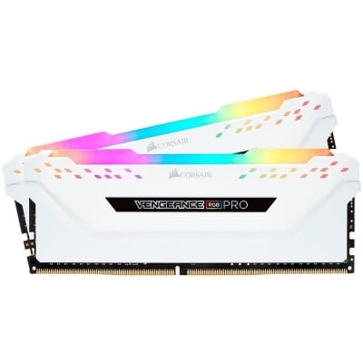 Памет Corsair 32GB (2 x 16GB) DDR4 DRAM 3200MHz C16-18-18-36 Vengeance RGB PRO Memory Kit - White