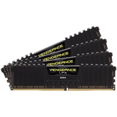 Памет Corsair DDR4, 3600MHz 64GB 4x16GB DIMM, Unbuffered, 18-22-22-42, XMP 2.0, Vengeance LPX black Heatspreader, Black PCB, 1.35V, EAN:0840006627562