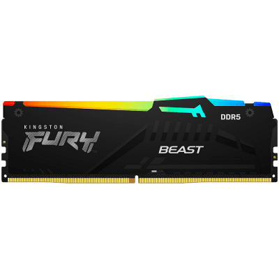 Памет Kingston FURY Beast Black RGB 64GB (2x32GB) DDR5 6000MHz CL36