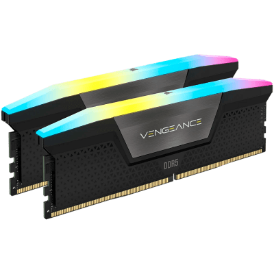 Памет Corsair DDR5, 6000MT/s 32GB 2x16GB DIMM, Unbuffered, 36-36-36-76, Std PMIC, AMD EXPO, VENGEANCE RGB DDR5 Cool Grey Heatspreader, Black PCB, 1.35V, EAN:0840006600114