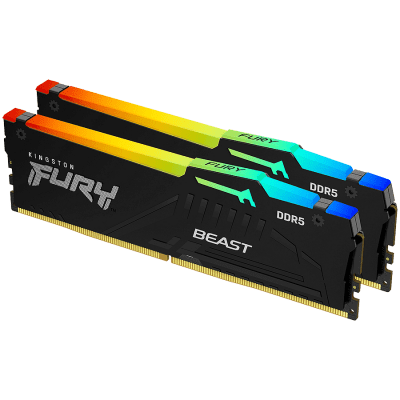 Памет Kingston 32GB 5200MT/s DDR5 CL36 DIMM (Kit of 2) FURY Beast RGB EXPO