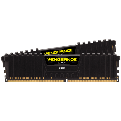 Памет CORSAIR VENGEANCE LPX 16GB (2x8GB), DDR4, 3200MHz, C16 AMD Ryzen, Black
