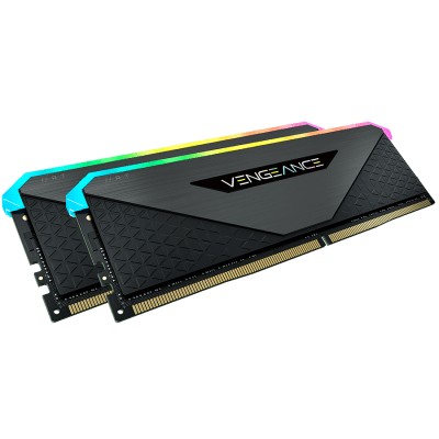 Памет Corsair DDR4, 3600MHz 16GB 2x8GB DIMM, Unbuffered, 18-22-22-42, XMP 2.0, VENGEANCE RGB RT Heatspreader, RGB LED, 1.35V, for AMD Ryzen, EAN:0840006650508