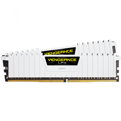 Памет Corsair DDR4, 3200MHz 32GB 2x16GB Dimm, Unbuffered, Dual Rank, 16-20-20-38, XMP 2.0, Vengeance LPX White Heatspreader, Black PCB, 1.35V