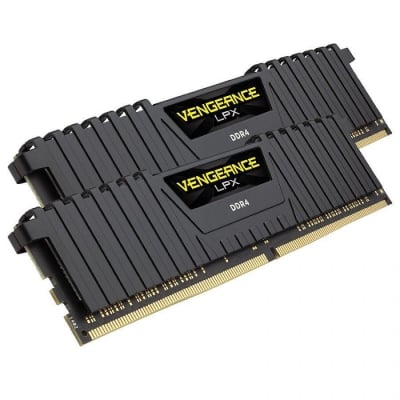 Памет Corsair DDR4, 3200MHz 64GB 2x32GB Dimm, Unbuffered, 16-20-20-38, XMP 2.0, Vengeance LPX black, Black PCB, 1.35V