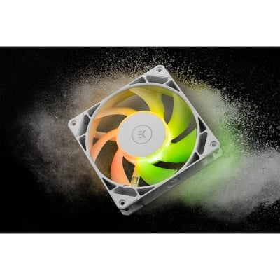 EK-Loop Fan FPT 140 D-RGB - White (600-2200rpm), 140mm ARGB fan, 4-pin PWM