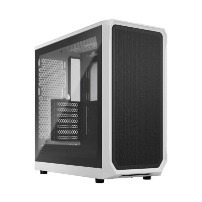 Кутия Fractal Design Focus 2 Tempered Glass, ATX, White
