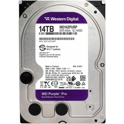 Хард диск WD Purple Pro Surveillance, 14 TB, 256MB, SATA 3 HDD
