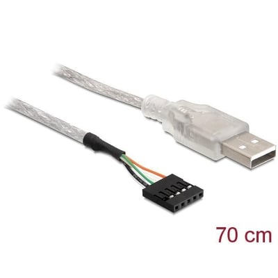 DeLock cable USB 2.0-A - pin header, 70 cm