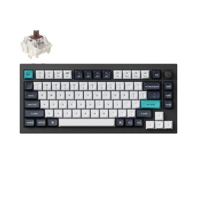 Keychron Q1 MAX Gateron Jupiter Brown Switch - Carbon Black