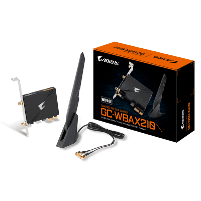GIGABYTE AORUS X210 Intel® WIFI 6Е 2x2 802.11ax, Bluetooth 5.2