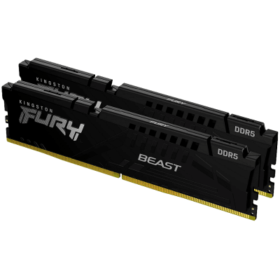 Памет Kingston 16GB 5600MT/s DDR5 CL40 DIMM (Kit of 2) FURY Beast Black XMP, EAN: 740617325935