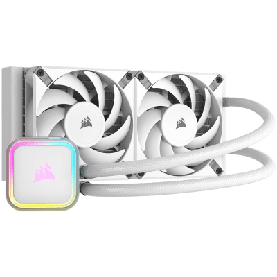 Охлаждане Corsair iCUE H100i RGB ELITE Liquid CPU Cooler - White, 240mm