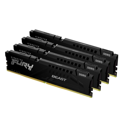Памет Kingston FURY Beast Black 128GB (4x32GB) DDR5 5200MHz CL40