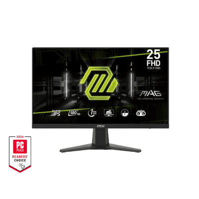 MSI MAG 256F - 25 inch 180Hz, 1920x1080 16:9, Rapid IPS Anti-glare, 1ms