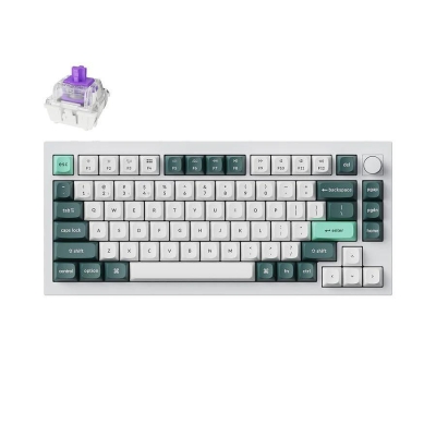 Keychron Q1 HE QMK 75% Shell White - Gateron Double-Rail Magnetic Nebula Switch