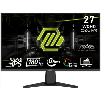 MSI MAG 275QF - 27 inch 180Hz, 2560x1440 16:9, Rapid IPS Anti-glare, 0.5ms