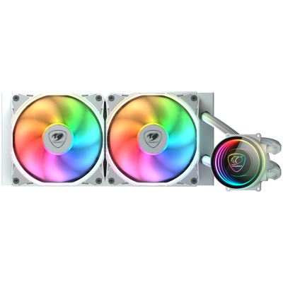 Охладител за процесор COUGAR AIO Liquid Cooling Poseidon Elite ARGB 240 White