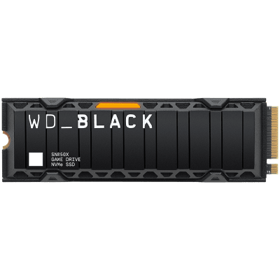 SSD диск WD Black SN850X HeatSink 2TB M.2 2280 PCIe Gen4 x4 NVMe, Read/Write: 7300/6600 MBps, IOPS 1200K/1100K, TBW: 1200