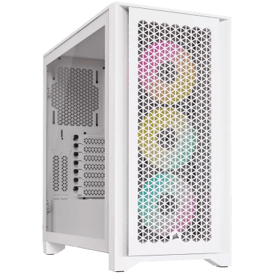 Кутия Corsair iCUE 4000D RGB Airflow, E-ATX, True White