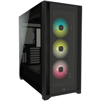 Кутия Corsair iCUE 5000X RGB Tempered Glass, E-ATX, Black