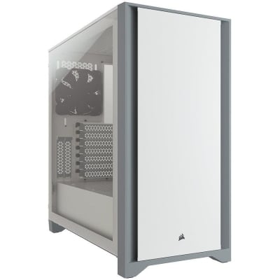 Кутия CORSAIR 4000D Tempered Glass, ATX, White