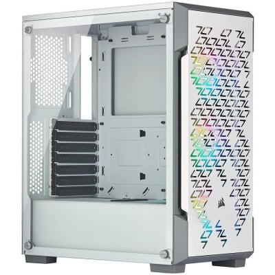 Кутия Corsair iCUE 220T RGB Airflow Tempered Glass, ATX, White