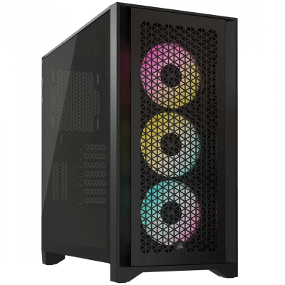Кутия Corsair iCUE 4000D RGB Airflow, E-ATX, Black