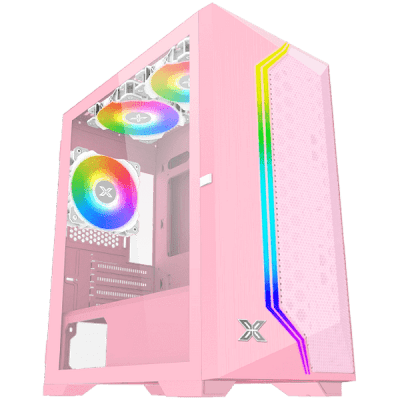 Кутия Xigmatek Gemini II Queen, EN48663, mATX, Pink