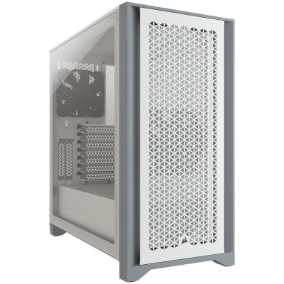 Кутия Corsair 4000D Airflow Tempered Glass, E-ATX, White