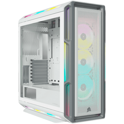 Кутия Corsair iCUE 5000T RGB Tempered Glass, E-ATX, White